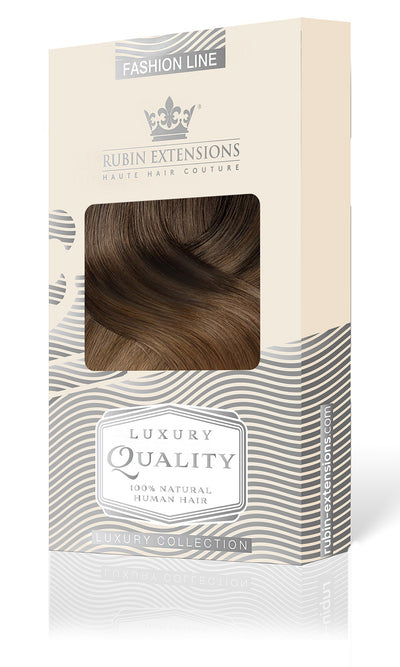 CLIP IN OMBRÉ BALAYAGE Schoko-Dunkelbraun & Hellbraun-Karamell