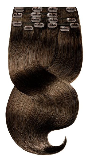 Schoko-Dunkelbraun Clip-in Haarverlängerungen