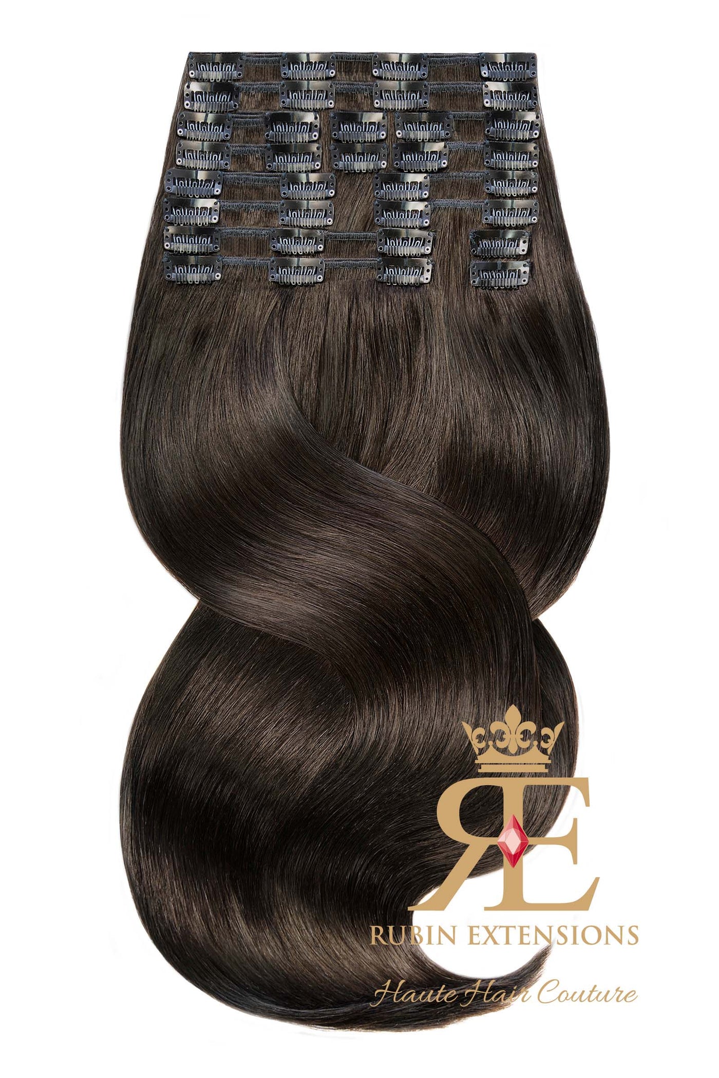 Clip-in Extensions Deluxe Line  Schwarz-Braun