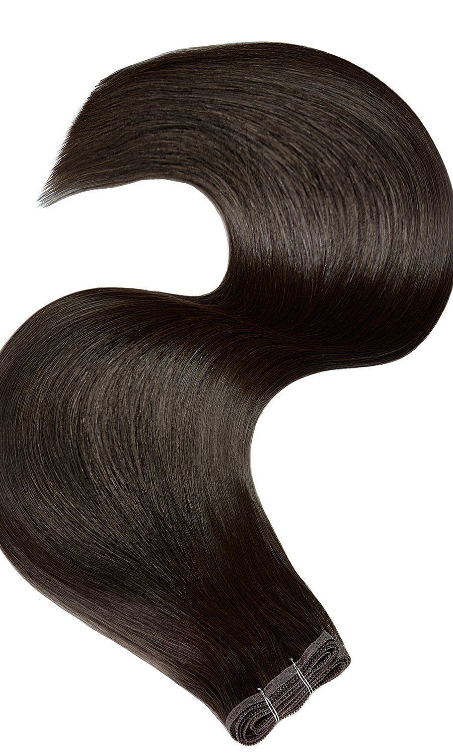  Schwarz-Braun Flat Weft Echthaar Extensions