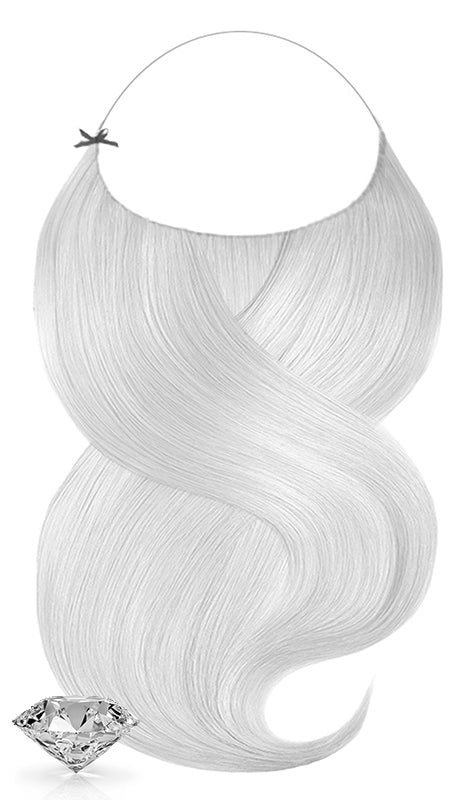 Haartresse Flip-in Diamond Line Silberblond