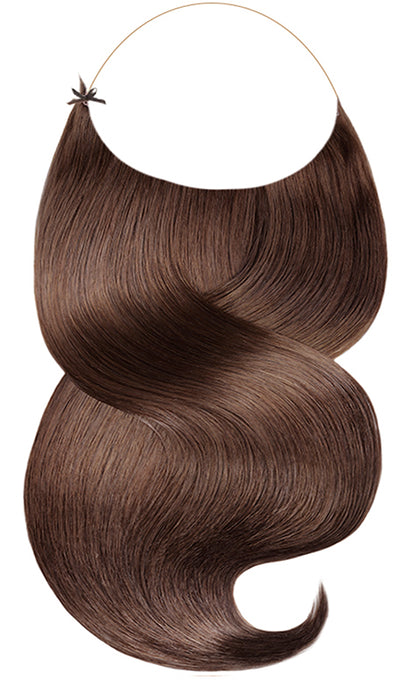 One Piece Mahagoni-Braun Echthaar Extensions