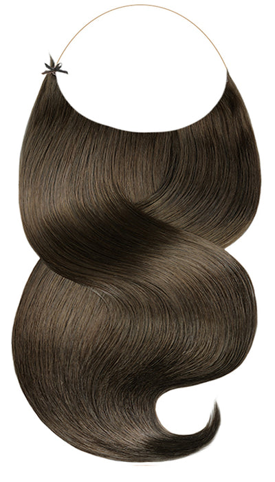 Rubin Line  Schoko-Dunkelbraun Flip-in Haarverlängerungen