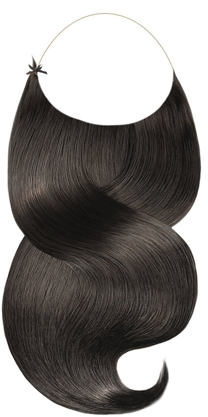 Rubin Line Schwarz-Braun Flip-in Halo Haarverlängerung 