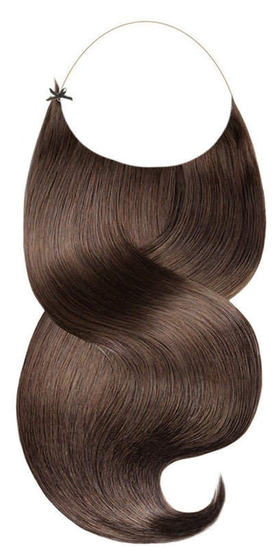 Rubin Line Echthaar Kastanien-Dunkelbraun Flip in Haarverlängerungen