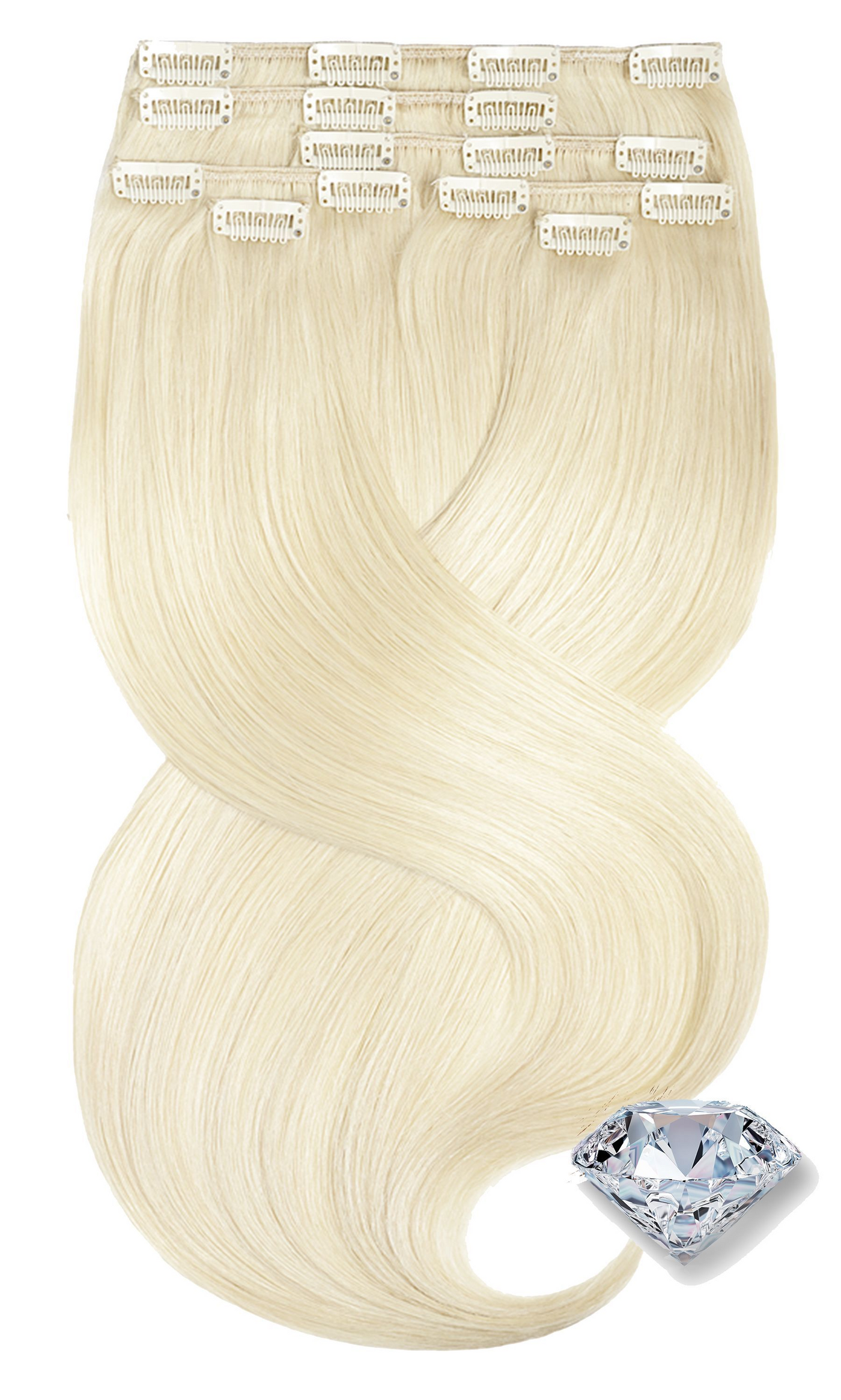 Pure Diamonds Goldblond Clip-in Echthaar Extensions