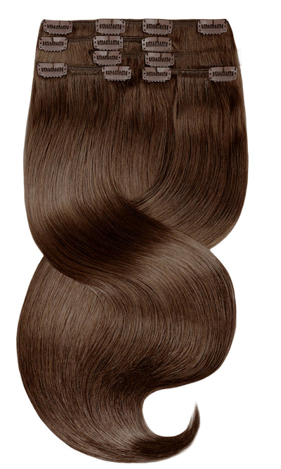 Clip-in Extensions FASHION LINE  Kastanien-Dunkelbraun