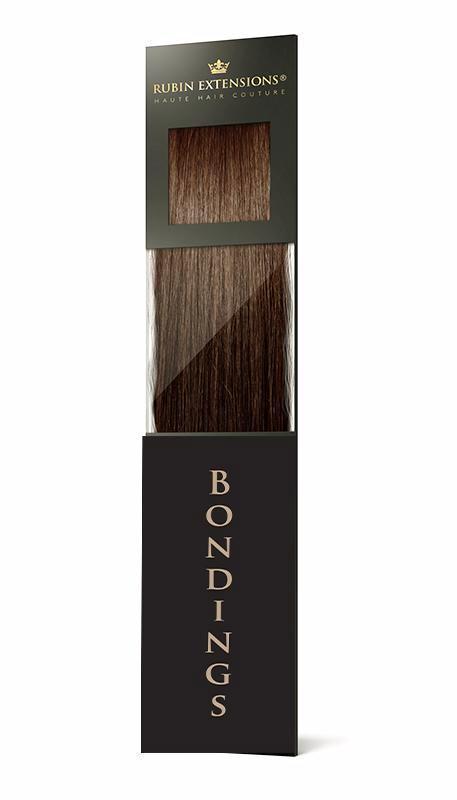 100% Echthaar Keratin Bonding Natur-Goldbraun Haarverlängerung