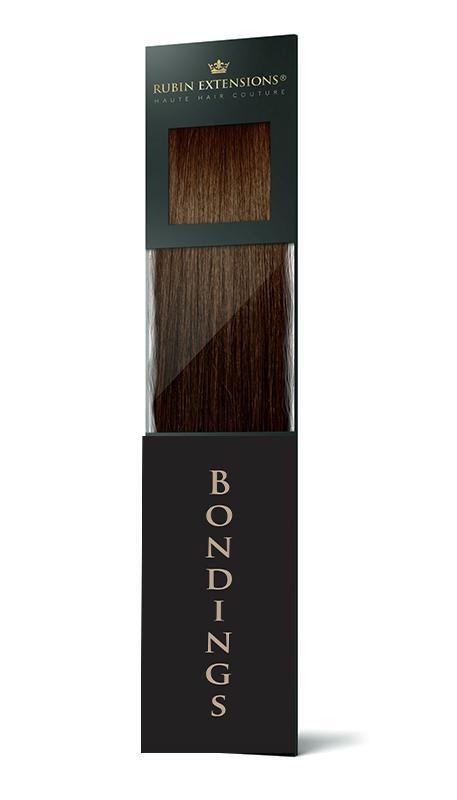 Premium Line Kastanien-Dunkelbraun Keratin Bonding Extensions