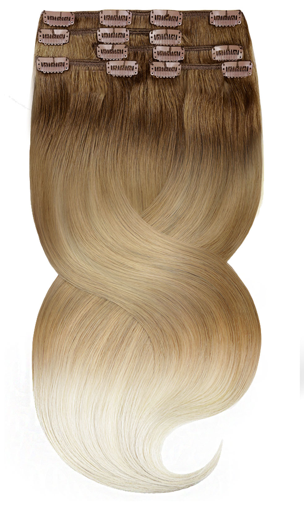 CLIP IN OMBRÉ BALAYAGE Natur-Goldbraun & Hellblond