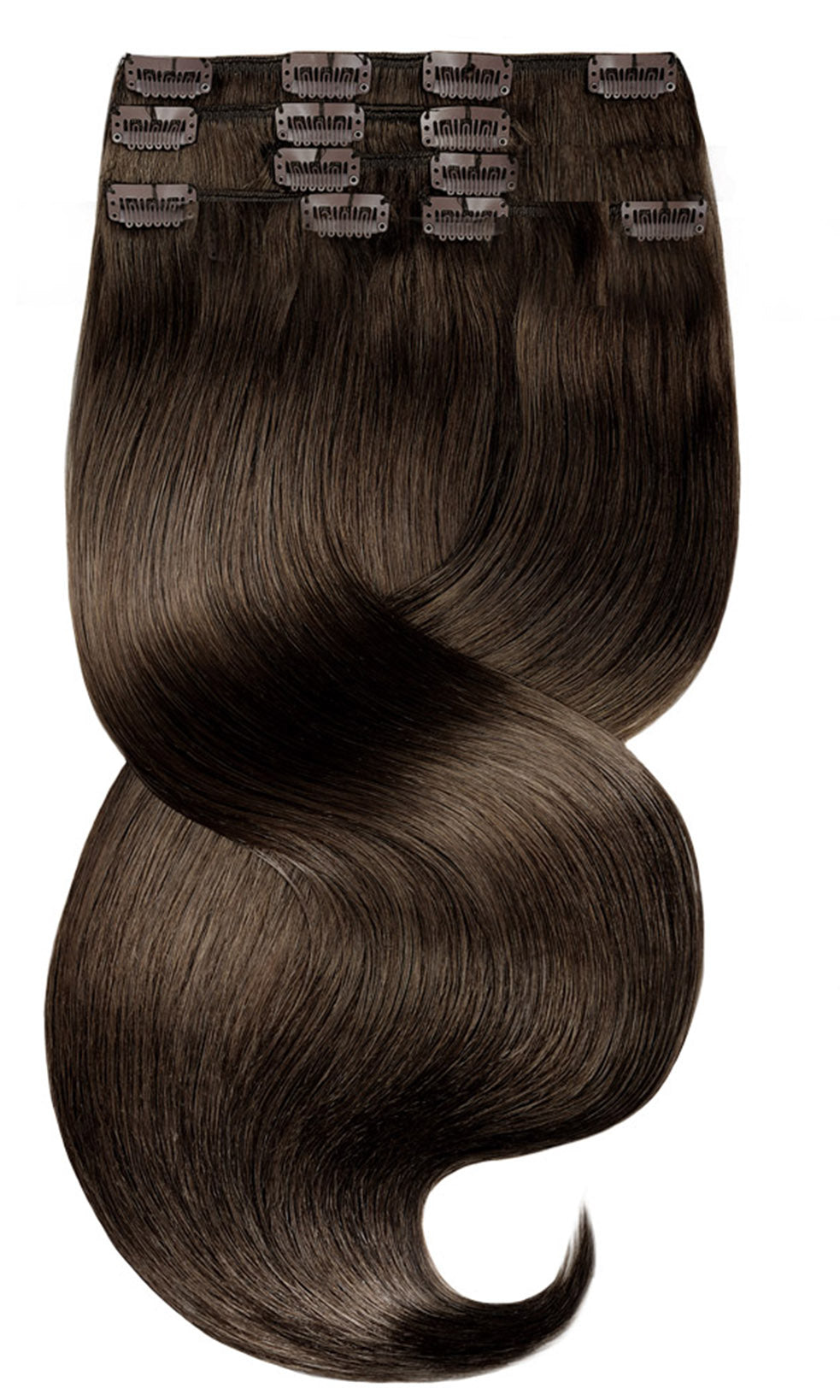 Clip-in Extensions FASHION LINE  Schoko-Dunkelbraun
