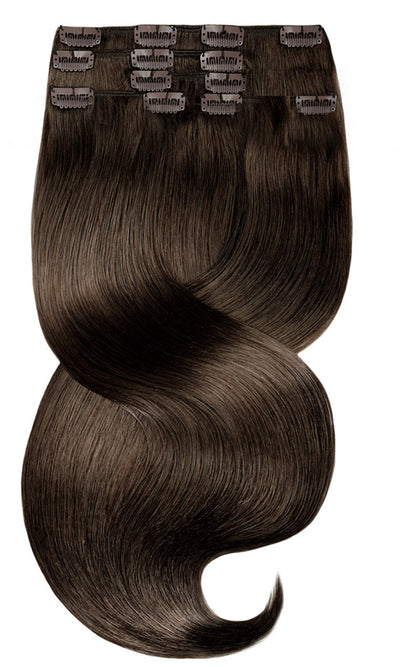 Clip-in Extensions FASHION LINE  Schoko-Dunkelbraun