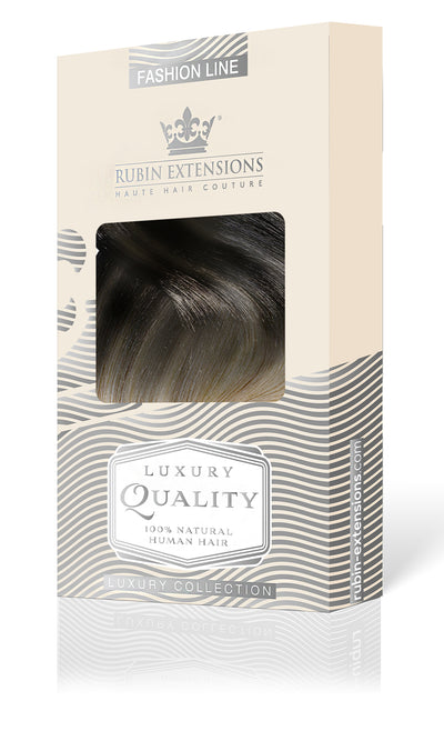CLIP IN OMBRÉ BALAYAGE Schwarz & Silberblond