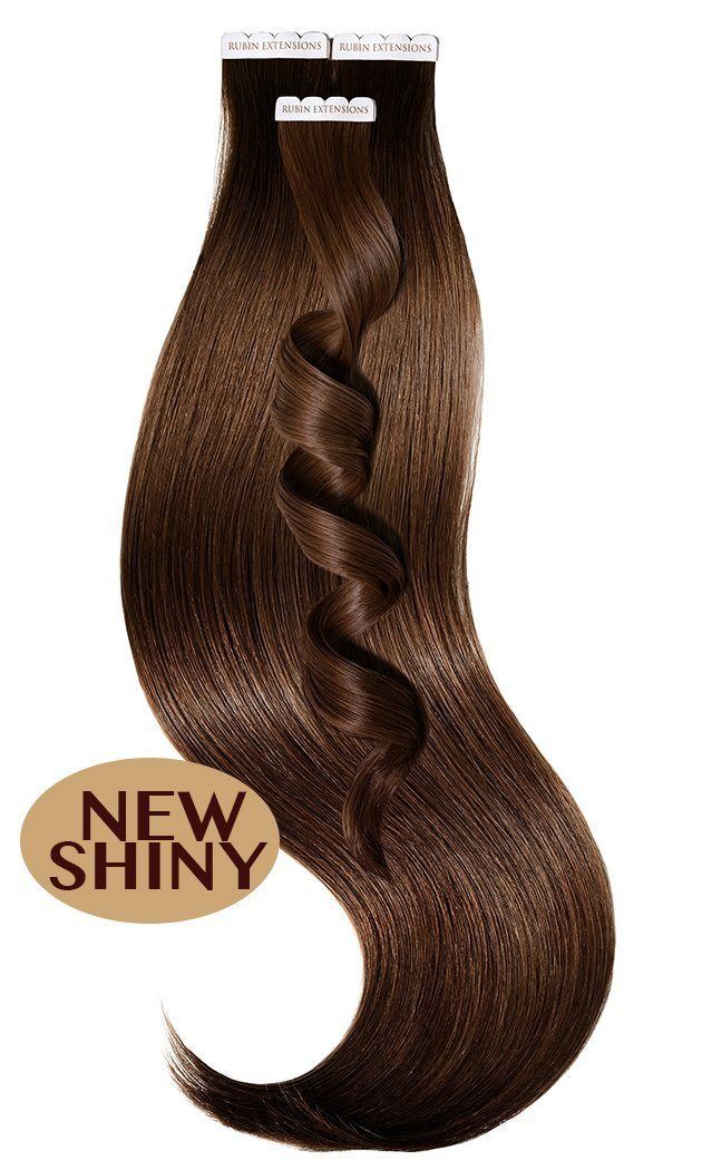 PREMIUM LINE Kastanien-Dunkelbraun Tape-in Extensions