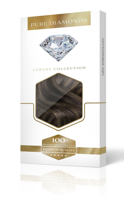 Pure Diamonds Balayage Schwarz & Natur-Goldbraun Clip-in Haarverlängerungen 