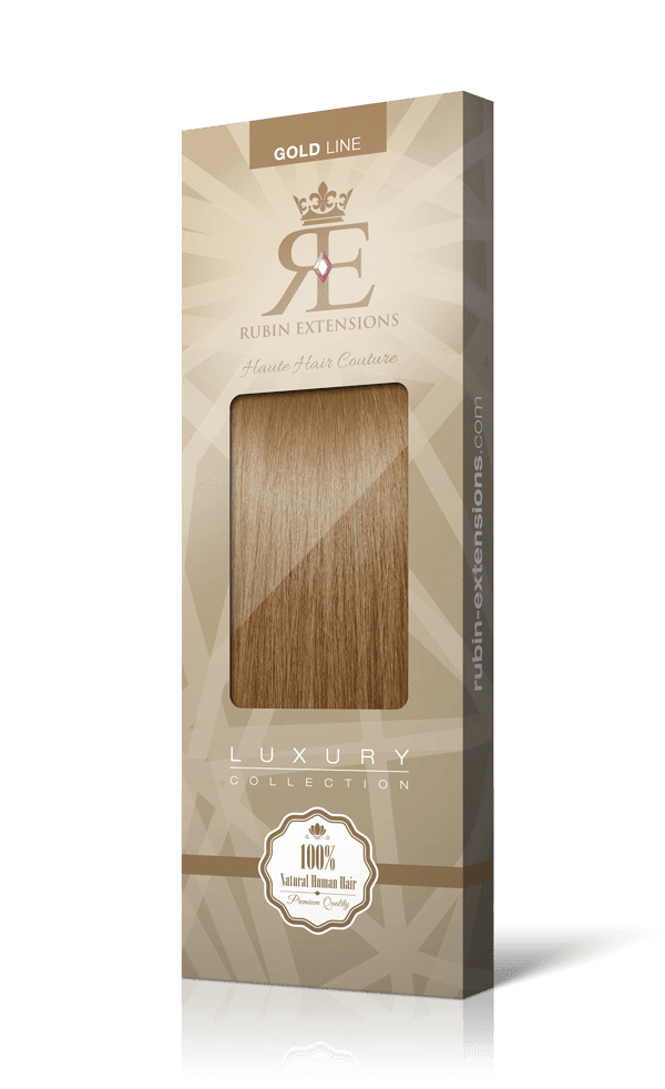 Hellbraun-Karamell Clip-in Fringe Echthaar Extensions