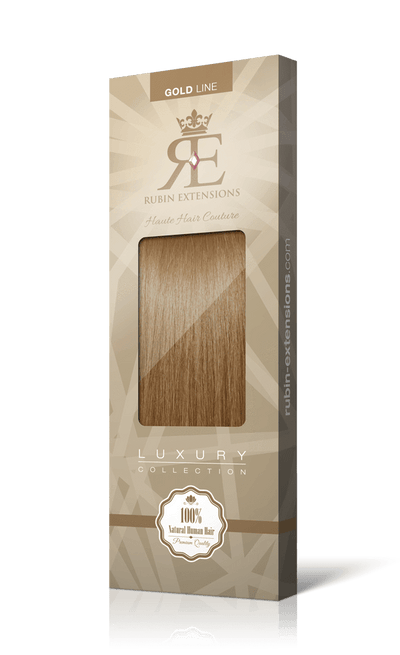 Hellbraun-Karamell Clip-in Fringe Echthaar Extensions