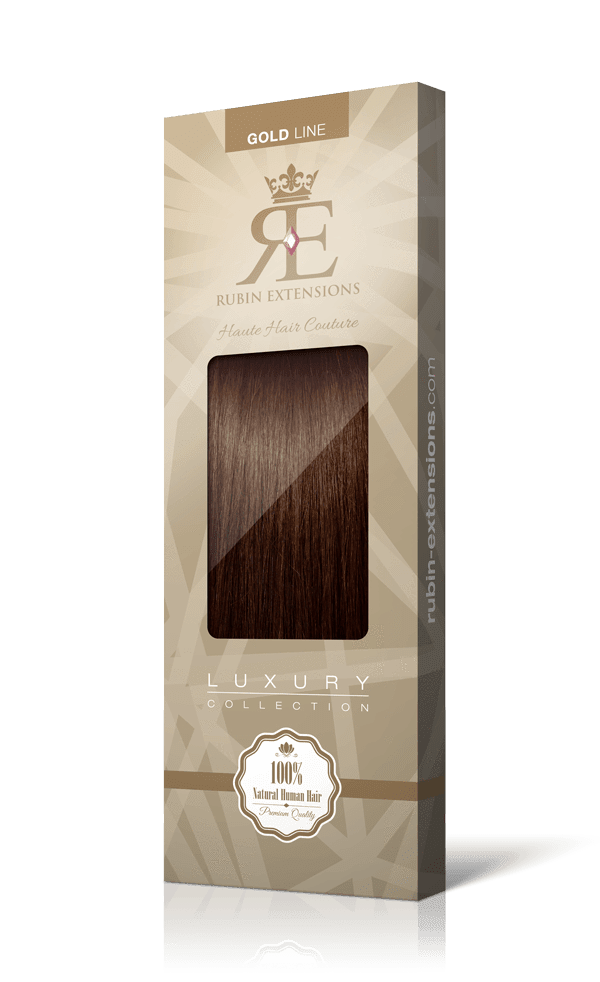 Clip-in Kastanien Dunkelbraun Fringe Extensions