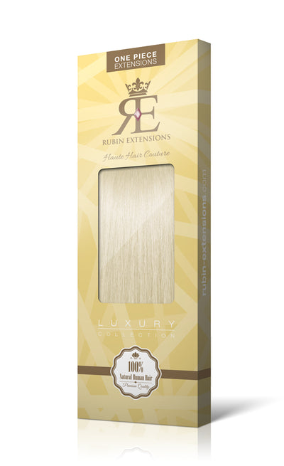 Rubin Line One Piece Haarverlängerung - Platinblond